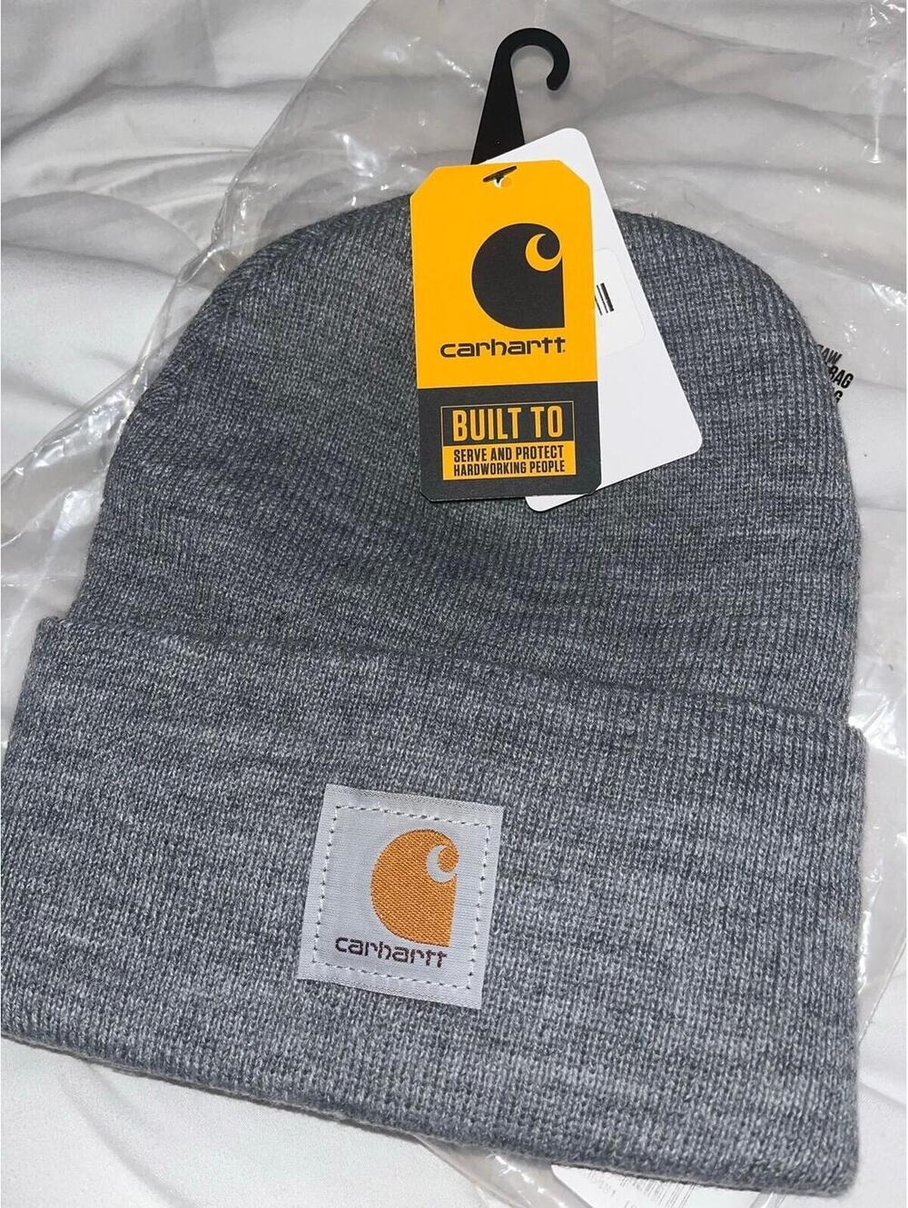 Carhartt A18 Rib Knit Stretch Hat (Unisex Beanie) - Heather Gray One Size Fits